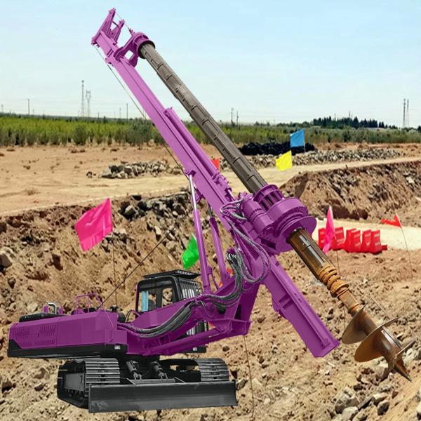 Crawler Rotary Pile Drilling Rig Construction Works Hydraulic Borehole Drilling Machine