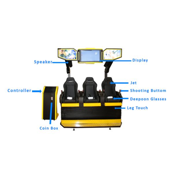 Dynamic Platform Virtual Reality Simulator 9D VR Cinema With Deepoon E3 Headset