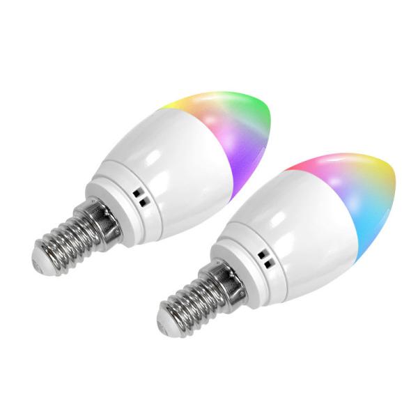 Cheap RGBCW 300lm 5W RGB LED Candle Bulb With IOS Andriod Controlled for sale