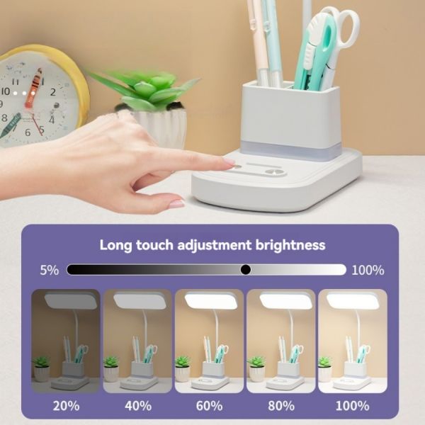 Study Room Chargeable Desk Lamp Designed with Energy Saving LED Lights