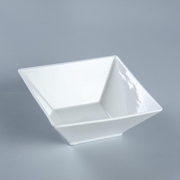 4 inch 5 inch Embossed Square Odorless Ceramic Bowl Set