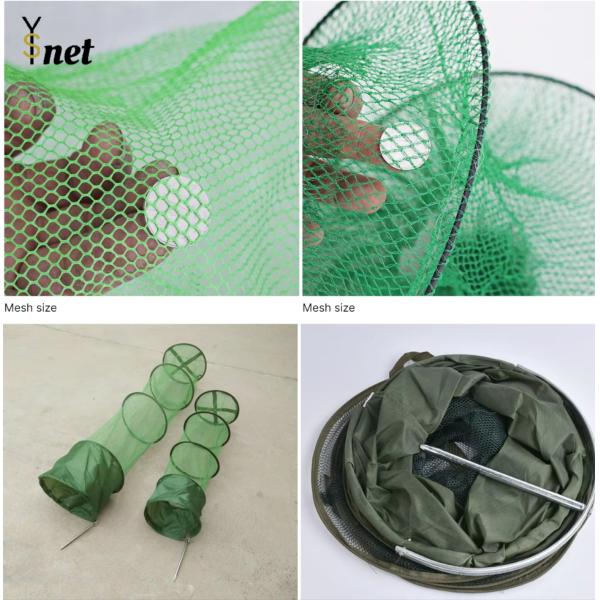 HDPE Fishing Trap Net Cage Green Foldable Fishing Cage 1.2m 1.5m 2m
