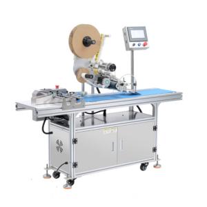 Best Page Automatic Flat Labeling Machine With 300mm Width Conveyor Belt wholesale