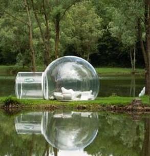 Cheap Custom Made Transparent Inflatable Bubble Tent on Water for sale