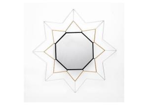 Modern Hexagonal Mirror Home Collection Star Metal Framed Wall Decorative Mirror