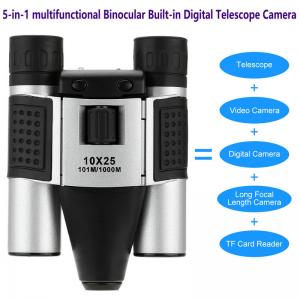 Best DT08 Binocular Built-in Digital Telescope Camera Far Shoot 1.3MP Video Recorder 10x25 101M/1000M outdoor camping hiking wholesale