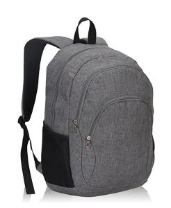 Grey Polyester Sports School Bags Kids School Backpacks For Boys 13 X 18.5 X 7.5