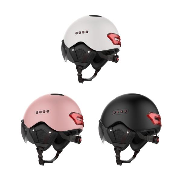 PC Shell Mens 1080P HD Camera Bike Helmet With Indicator Light