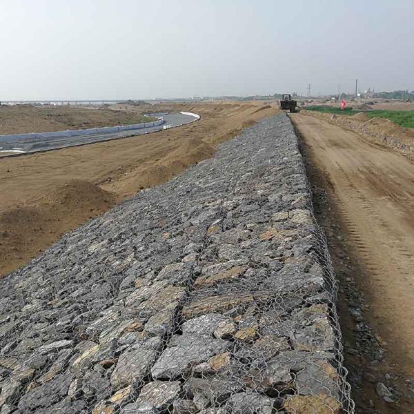 Galvanised 3.9mm Woven Gabion Baskets Retaining Wall