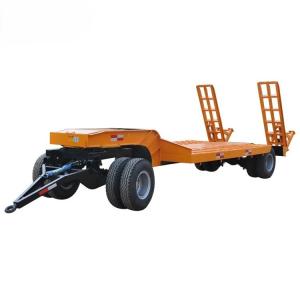 Hydraulic Ramp System Low Bed Draw Bar Full Trailer for Sale