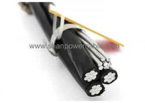 Best PVC Insulated aerial electrical cable with 0.6/1 KV AAC Conductors , Triplex Service Drop Cable wholesale