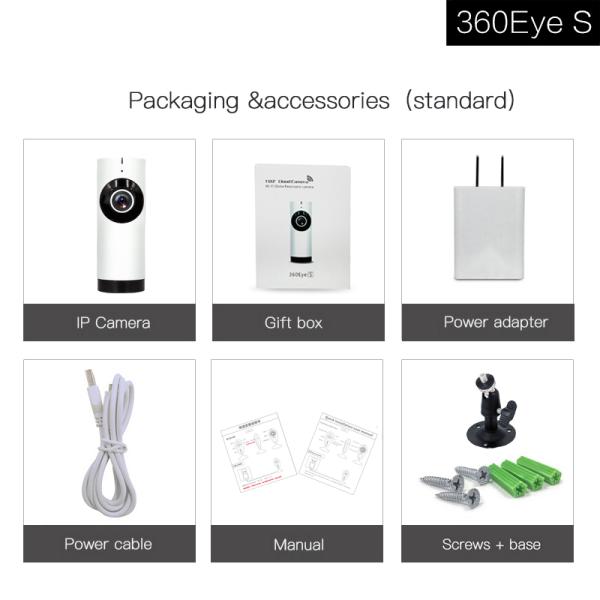 IR Night Vision 180 Degree Panoramic IP Camera / 100W Pixels Fisheye Security Camera