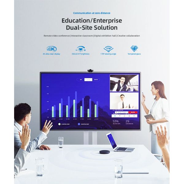 55 - 110" Smart Board Interactive Whiteboard All in One 3840 x 2160
