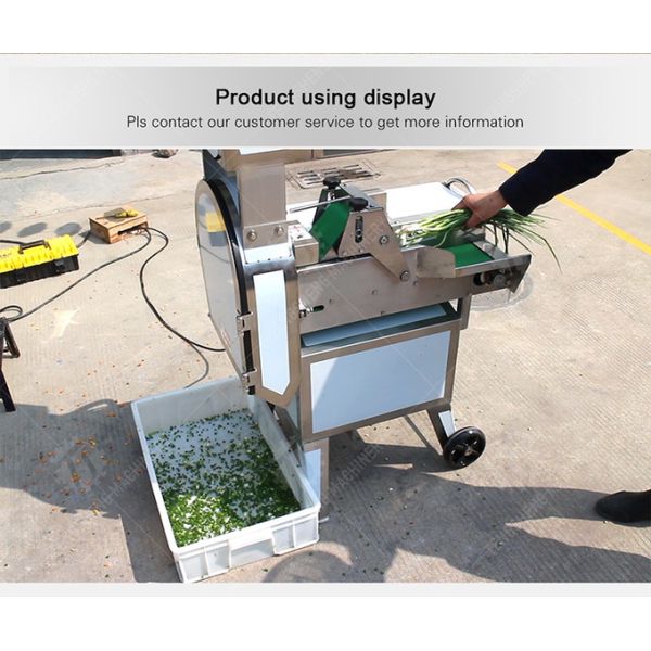 Turnip Mint Leafy Vegetable Cutting Machine Commercial , Blade Vegetable Cubing Machine