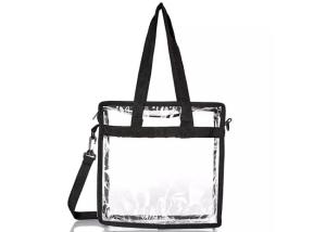 China Transparent Shoulder Reusable Shopping Bags PVC Waterproof Recycled on sale