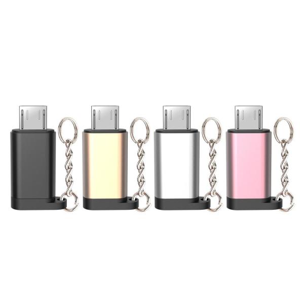 Cheap Black Portable Mini OTG Male To USB C Female Adapter for sale