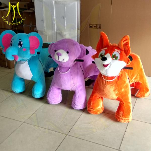 Cheap Hansel fair attraction rechargeable walking ride on motorized animals for kids rent for sale