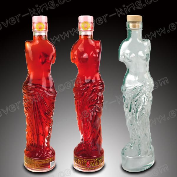 Screen Printing Clear Spirit Custom Glass Bottles
