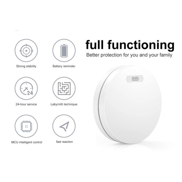 Photoelectric Standalone Smoke Alarm With Test Button 3 Year Battery Smoke Detector