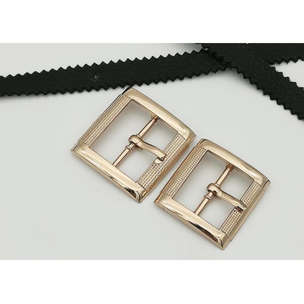 Rectangle Metal Shoe Buckles Single Prong Pin Structure Exquisite / Elegant