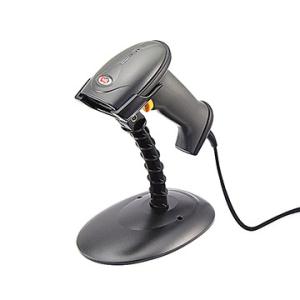 Black Automatic Barcode Scanner Convenient Operation Plug And Play