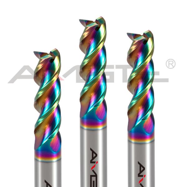 0.6μm DLC Coated End Mills H6 3 Flute End Mill For Aluminum