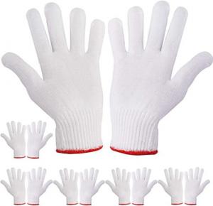 Best White Reusable Work Hand Cotton Gloves Grip Washable Reusable 90 Cotton 10 Nylon wholesale