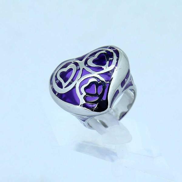 Cheap stainless steel enamel flower ring LRX08 for sale