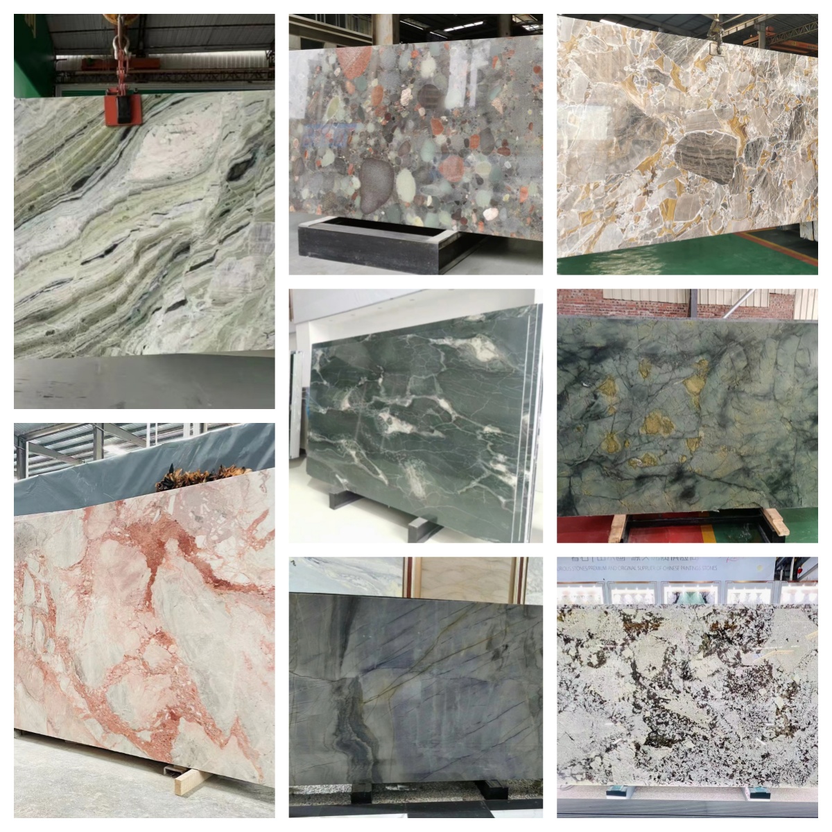 Modern Ink Painting Marble Big Slab Honed Grey Wall Panel and Kitchen Countertop Tile