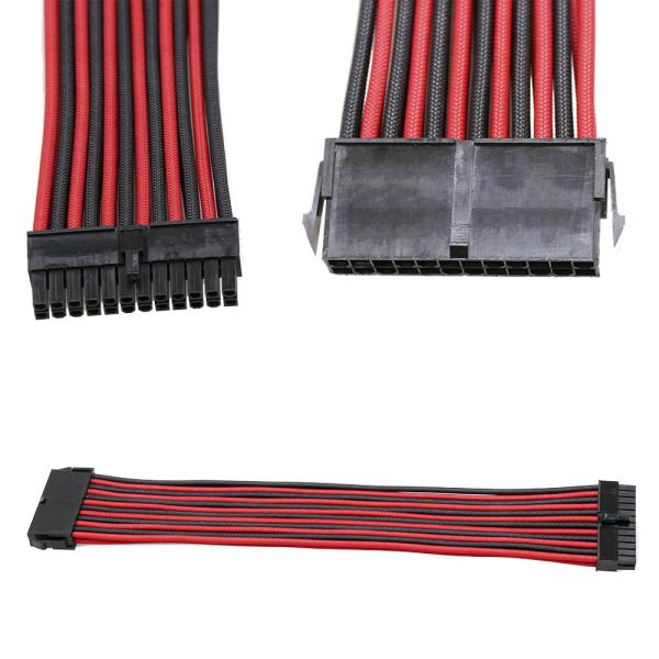 A complete set of ATX Motherboard Power extension Cable 18AWG 30CM Computer Cable