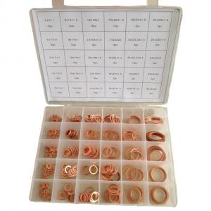 China 286pcs 30 Sizes Metric Copper Flat Ring Washer Gaskets Assortment Set Kit IMPA813080 on sale