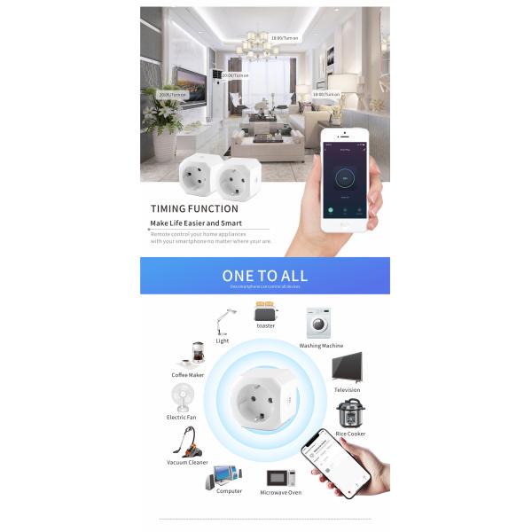 EU Standard (16A) WiFi Smart Plug with Power Metering