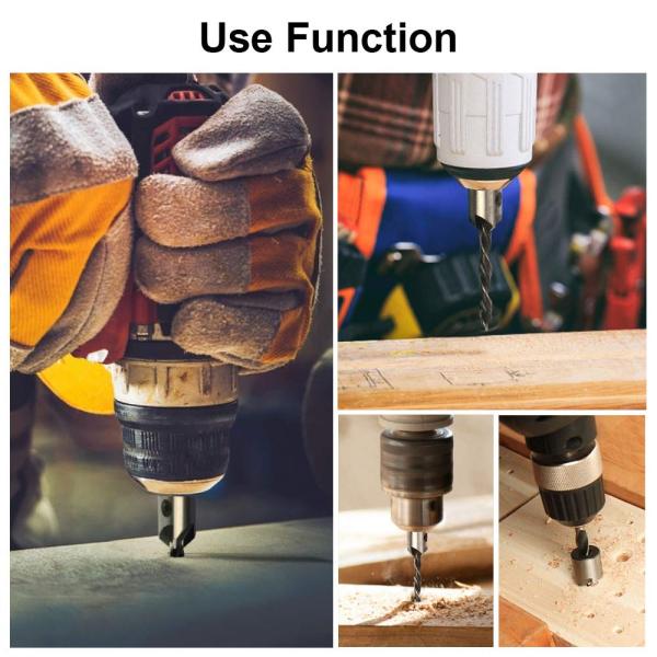 HSS Brad Point Countersink Drill Bit Set 5Pcs DIN/ANSI