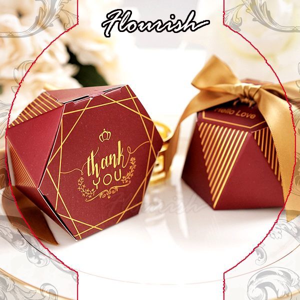 Special Design Hexagon Shaped Cardboard Thanksgiving Gift Paper Box Chocolate Packaging Box