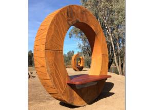 China Forging Bench Design Corten Garden Sculpture For Decoration , ODM Available on sale