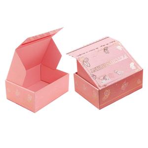 China Custom Logo Jewelry Box Pink Cosmetic Paper Gift Corrugated Box Packaging Box on sale
