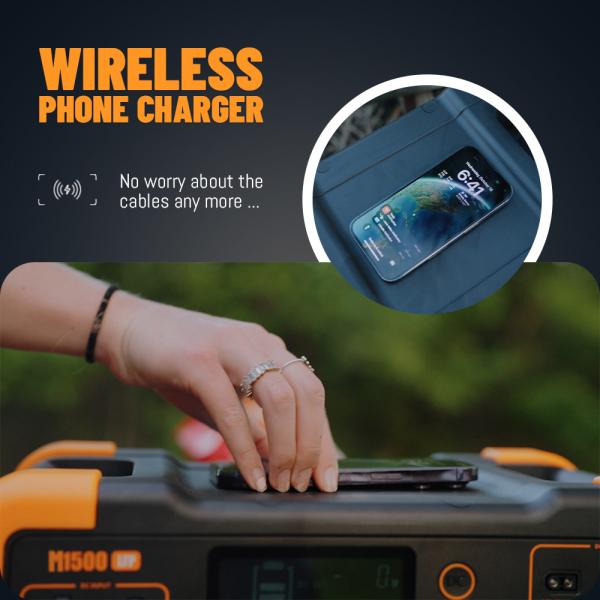 Portable LiFePO4 Lithium Battery Solar Generator 1536Wh Capacity UPS Backup Power