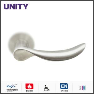 Best Stainless Steel Fire Door Lever Handle EN1906 and EN1634 Satin Finish wholesale