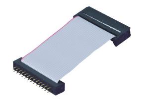 FC 2.0mm Flat Ribbon Cable Grey Color , 30 Pin Ribbon Cable Aircraft Head Plug