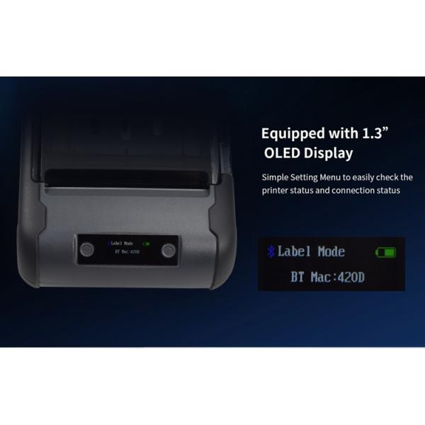 Barcode 80mm Portable Mini Thermal Printer Sticker Label Print