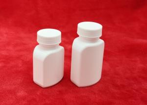 China 61mm Height White Supplement Bottle , Screw Cap Pill Bottle Storage Containers  on sale