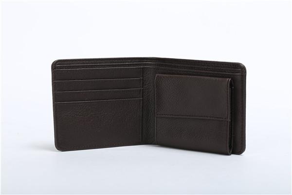 Cheap Black Men PU Leather Wallet With Coin Pocket Two Layer Portable 12.5*8.5 Cm for sale