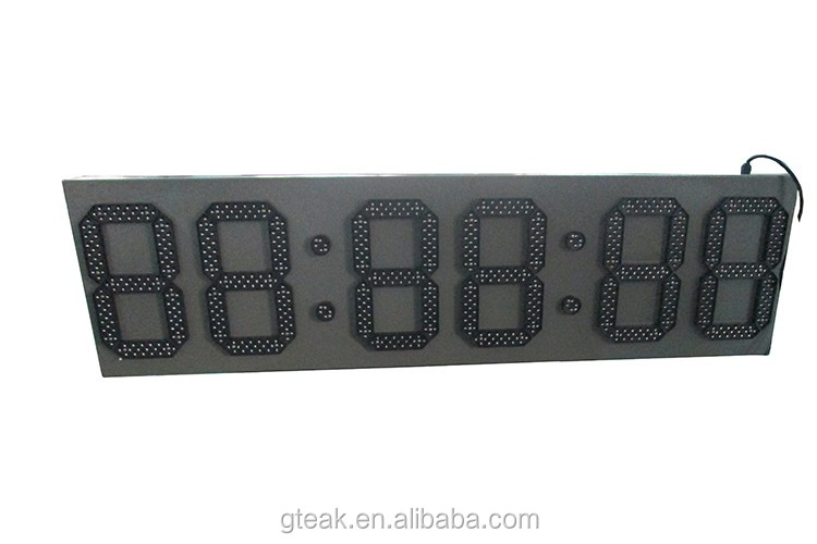 multi-color 6 digit 7 segment digital led clock display screen