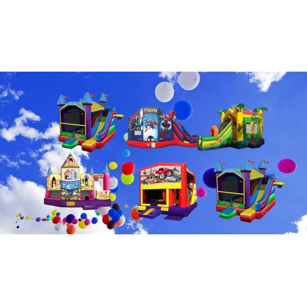 Disney Princess Bounce House Jumping Castle Pink Inflatable Slide Castle For Party