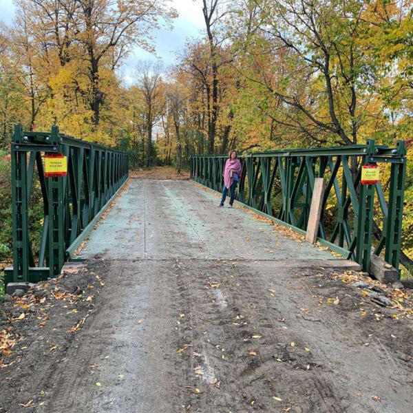 Pedestrian Modular Compact 200 Bailey Bridge Q345b Design Steel Structure