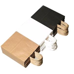 Best Reinforced Handle 32x11x25cm Brown Kraft Paper Bags 100% Recyclable wholesale