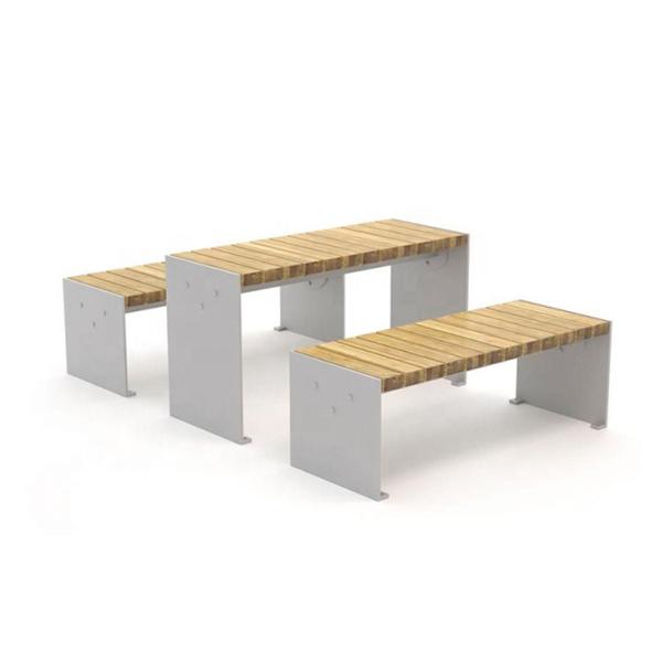 Cheap Contemporary Furniture 180cm Metal And Wood Garden Table for sale