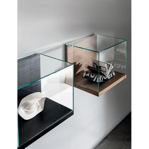 Wall Mounted Retail Display Cases , Small Wood And Glass Display Case Nest Wall Version