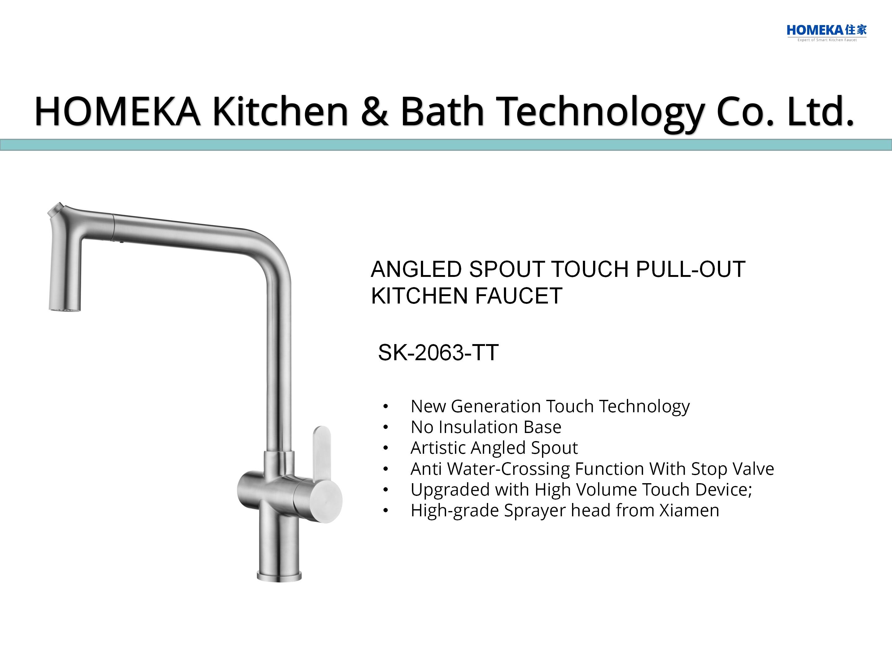 IPX5 Hands Free Kitchen Sink Faucet / Single Handle Pull Out Kitchen Faucet ODM