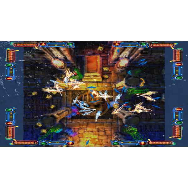 Realistic 3D Shooting Catch Fish Table Gambling Machine With Adjusting Fishhook Position